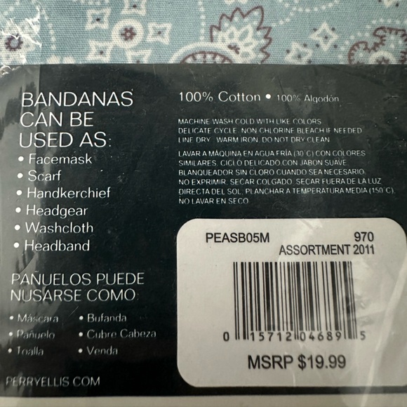 NWT Perry Ellis set of 3 bandanas NIP - Picture 4 of 4